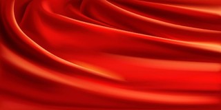 纯色红底红色背景红色丝绸绸缎布料纹理展板背景